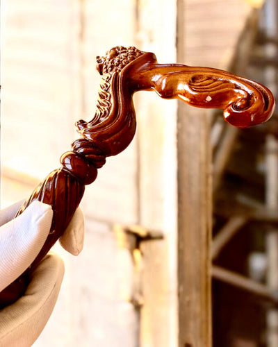 Wandelstok 'Laska "Król Dżungli", houten, mogelijkheid tot personalisatie met gravure'