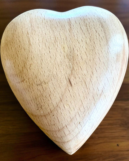Houten hart, 9 cm doosje voor Geheim Gevoel, mogelijkheid tot personalisatie met gravure als cadeau
