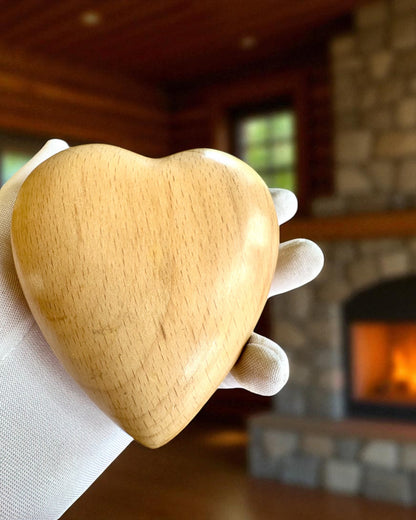 Houten hart, 9 cm doosje voor Geheim Gevoel, mogelijkheid tot personalisatie met gravure als cadeau