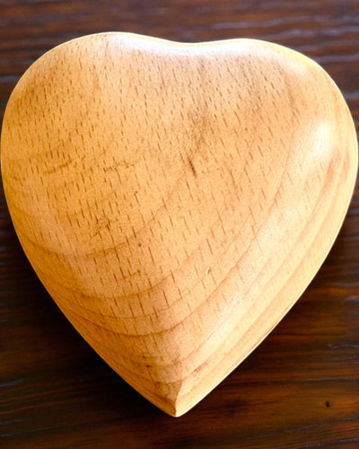 Houten hart, 9 cm doosje voor Geheim Gevoel, mogelijkheid tot personalisatie met gravure als cadeau