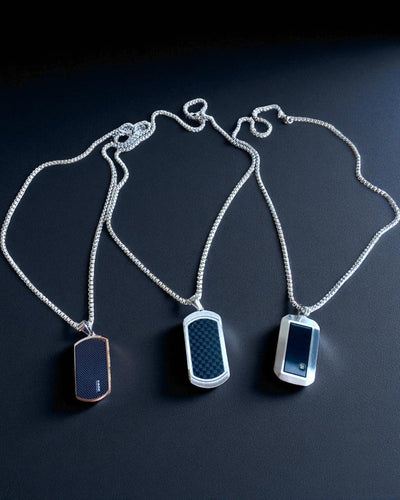 Herenketting Dog Tag „SteelVision” – roestvrij staal, 15 varianten, personalisatie met gravure