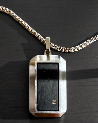 Herenketting Dog Tag „SteelVision” – roestvrij staal, 15 varianten, personalisatie met gravure