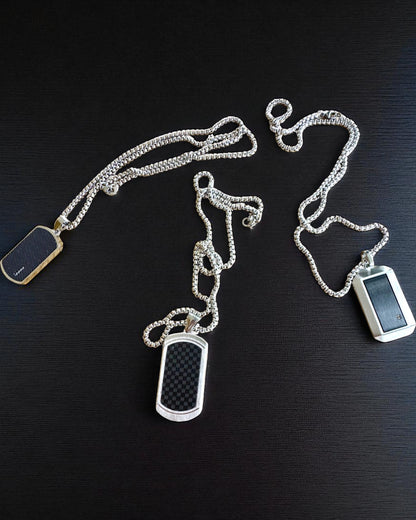 Herenketting Dog Tag „SteelVision” – roestvrij staal, 15 varianten, personalisatie met gravure