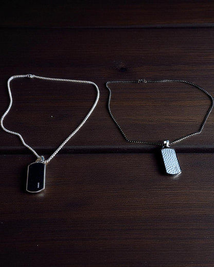 Herenketting Dog Tag „SteelVision” – roestvrij staal, 15 varianten, personalisatie met gravure