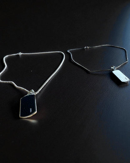 Herenketting Dog Tag „SteelVision” – roestvrij staal, 15 varianten, personalisatie met gravure