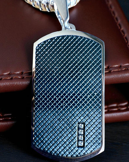 Herenketting Dog Tag „SteelVision” – roestvrij staal, 15 varianten, personalisatie met gravure