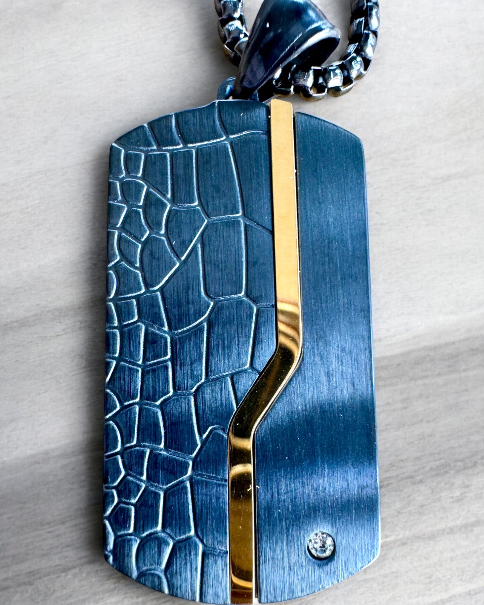 Herenketting Dog Tag „SteelVision” – roestvrij staal, 15 varianten, personalisatie met gravure
