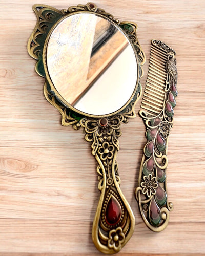 Spiegelset "Vlinderelegantie" met Kam