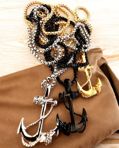 Anker van Determinatie, Zee Amulet, ketting, mogelijkheid tot personalisatie met gravure als cadeau, 3 varianten om uit te kiezen