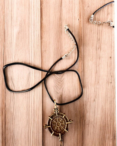 Amulet Noorderkrijger - Vikingkompas, mogelijkheid tot personalisatie met gravure als cadeau, 2 varianten om uit te kiezen