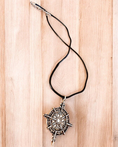 Amulet Noorderkrijger - Vikingkompas, mogelijkheid tot personalisatie met gravure als cadeau, 2 varianten om uit te kiezen