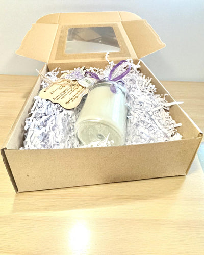 Intentionele sojakaars Ametist – rust, harmonie en zuivering, 250 ml, mogelijkheid tot personalisatie als cadeau