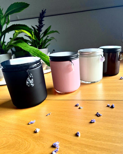 Intentionele sojakaars Ametist – rust, harmonie en zuivering, 250 ml, mogelijkheid tot personalisatie als cadeau