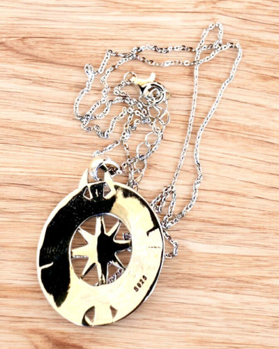 Amulet van Astrale Reizen – Zilveren Ketting met Gravure, personalisatie als cadeau
