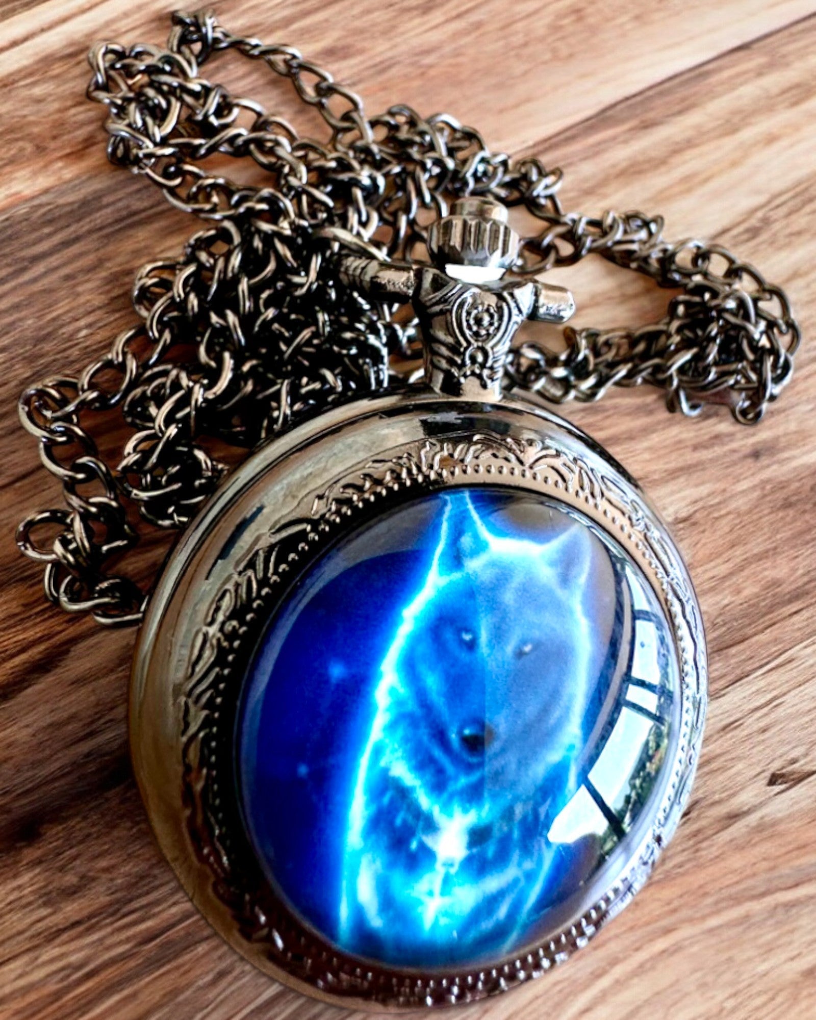 Kieszonkhorloge Lunar Wolf – Maanwolf Klok, mogelijkheid tot personalisatie met gravure als cadeau