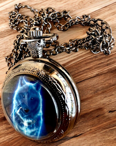 Kieszonkhorloge Lunar Wolf – Maanwolf Klok, mogelijkheid tot personalisatie met gravure als cadeau