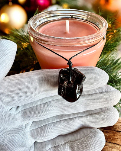 Intentionele sojakaars 250 ml met natuurlijke steen – kies uw energie: citrien of granaat, personalisatie met gravure als cadeau