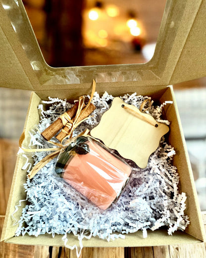 Intentionele sojakaars 250 ml met natuurlijke steen – kies uw energie: citrien of granaat, personalisatie met gravure als cadeau