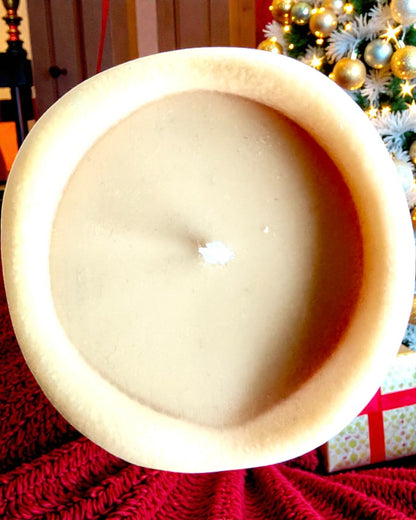 Sojakaars Wintervos, 7,5 cm hoog, handgegoten sojakaars met een schattige slapende vos, personaliseerbaar met een gravure op het plaatje