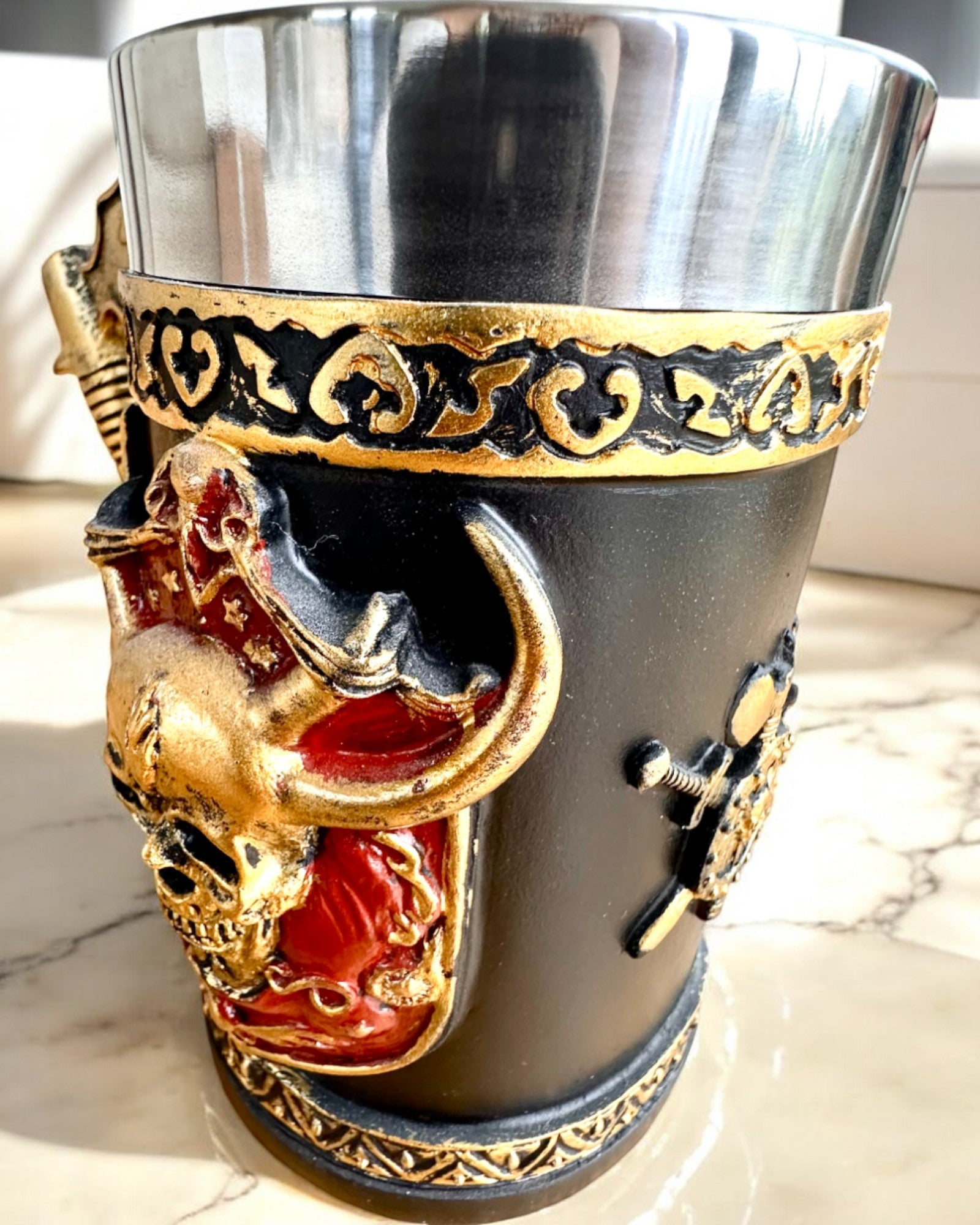 Karnawałowy Kufel Wojownika - 600 ml, 16 cm hoog, mogelijkheid tot personalisatie met gravure als cadeau