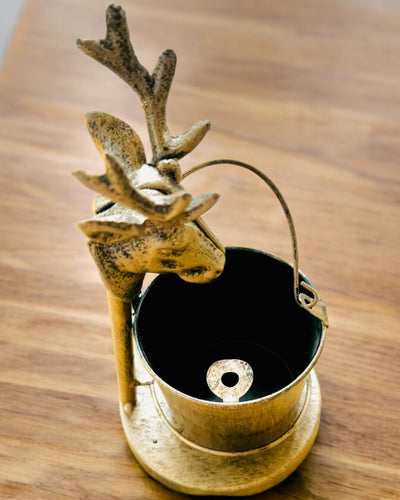 Stijlvolle Metalen Asbak "Rustic Charm" 19-23 cm hoog, 8 varianten beschikbaar, gravure op aanvraag