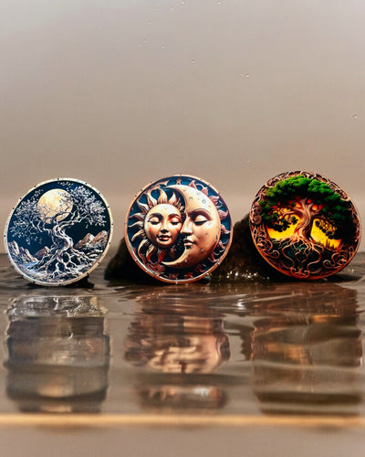 Hanger "Magische Kringen van de Natuur" - mogelijkheid tot personalisatie met gravure. 3 varianten om uit te kiezen.