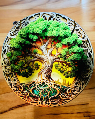 Hanger "Magische Kringen van de Natuur" - mogelijkheid tot personalisatie met gravure. 3 varianten om uit te kiezen.