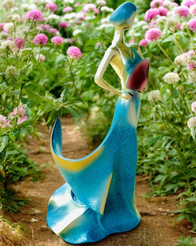 Elegante Flessenhouder - Dame Standbeeld - personalisatie met gravure, 2 varianten om uit te kiezen