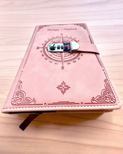 Secret Notitieboek A5 Vintage met codeslot - Kies Jouw Stijl, personalisatie met gravure als cadeau