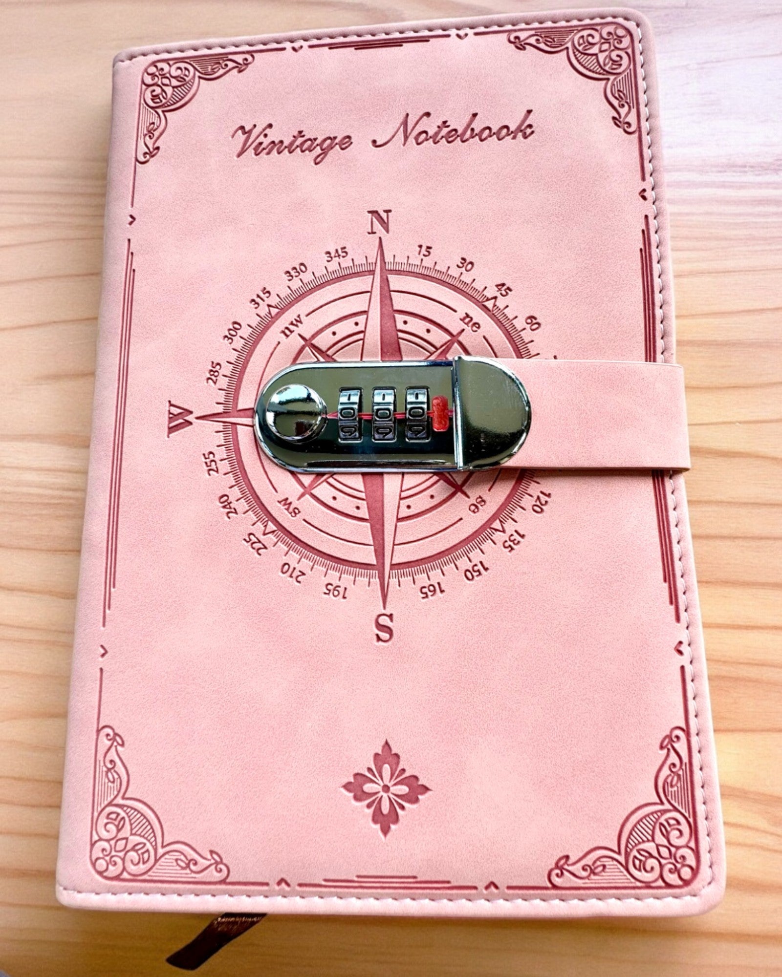Secret Notitieboek A5 Vintage met codeslot - Kies Jouw Stijl, personalisatie met gravure als cadeau