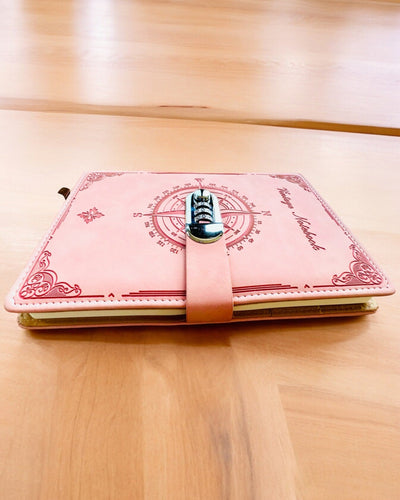 Secret Notitieboek A5 Vintage met codeslot - Kies Jouw Stijl, personalisatie met gravure als cadeau