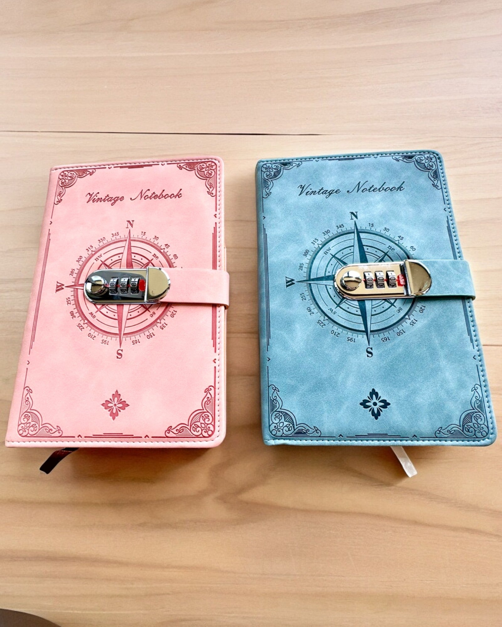 Secret Notitieboek A5 Vintage met codeslot - Kies Jouw Stijl, personalisatie met gravure als cadeau
