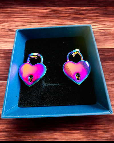 Liefdes Mini Hangsloten Hart DeLuxe, Set van 2 hangsloten met sleutels, 6 varianten om uit te kiezen, mogelijkheid tot personalisatie met gravure als cadeau