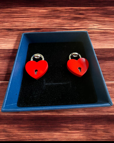 Liefdes Mini Hangsloten Hart DeLuxe, Set van 2 hangsloten met sleutels, 6 varianten om uit te kiezen, mogelijkheid tot personalisatie met gravure als cadeau
