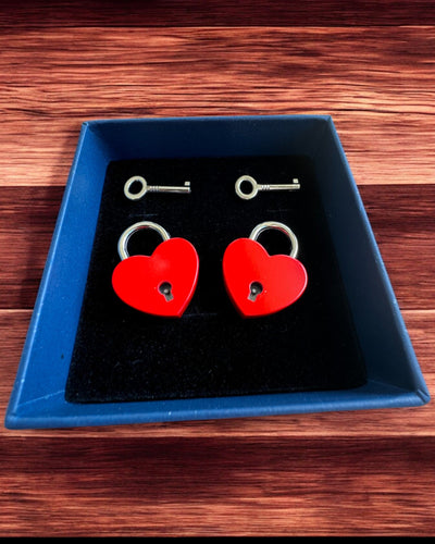 Liefdes Mini Hangsloten Hart DeLuxe, Set van 2 hangsloten met sleutels, 6 varianten om uit te kiezen, mogelijkheid tot personalisatie met gravure als cadeau