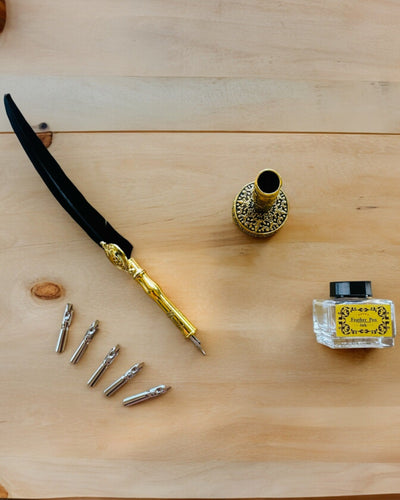 Elegant Ganzepen met Accessoireset - Royal Quill, mogelijkheid tot personalisatie met gravure