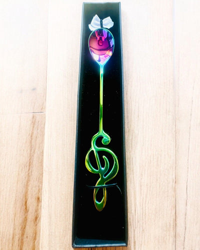 Elegante Lepeltje met Vioolsleutel – Gepersonaliseerd als cadeau, 2 kleuropties om uit te kiezen