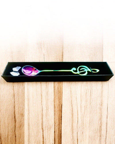 Elegante Lepeltje met Vioolsleutel – Gepersonaliseerd als cadeau, 2 kleuropties om uit te kiezen