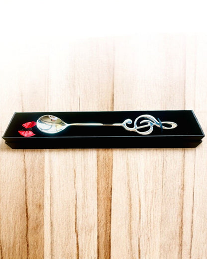 Elegante Lepeltje met Vioolsleutel – Gepersonaliseerd als cadeau, 2 kleuropties om uit te kiezen