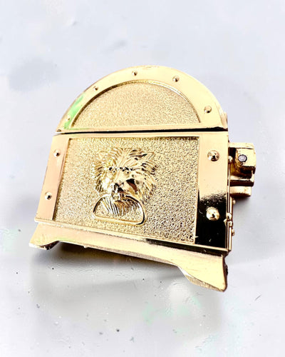 Metalen retro schatkist met gravure - zilverkleurig kistje 7x5x5 cm