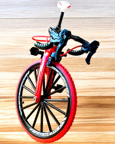 Miniatuur Metalen Model Rode Fiets "SpeedMaster" personalisatie met gravure als cadeau, 2 kleuropties