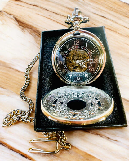 Zakhorloge "Eterna Elegantie", gepersonaliseerd cadeau, gravure. Kleur zilver