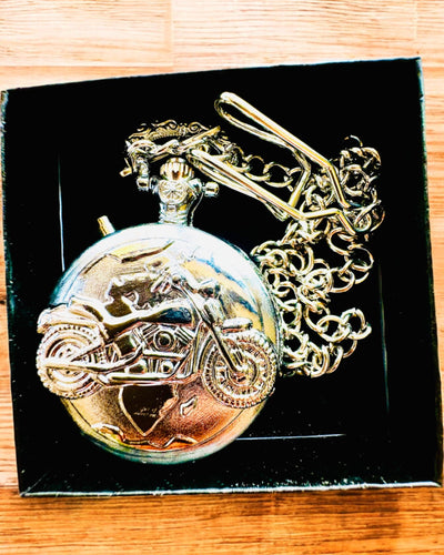 Zakhorloge "Motocyklowy Elegancik 2" – Graveren als cadeau, 3 kleuropties