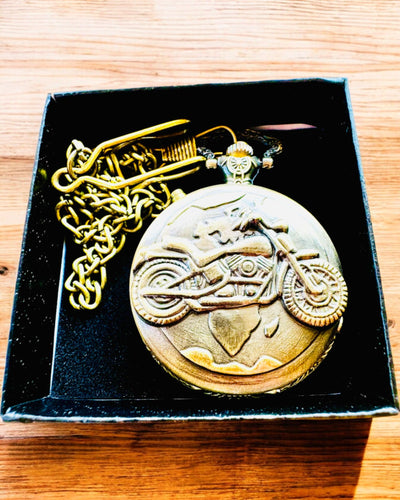 Zakhorloge "Motocyklowy Elegancik 2" – Graveren als cadeau, 3 kleuropties