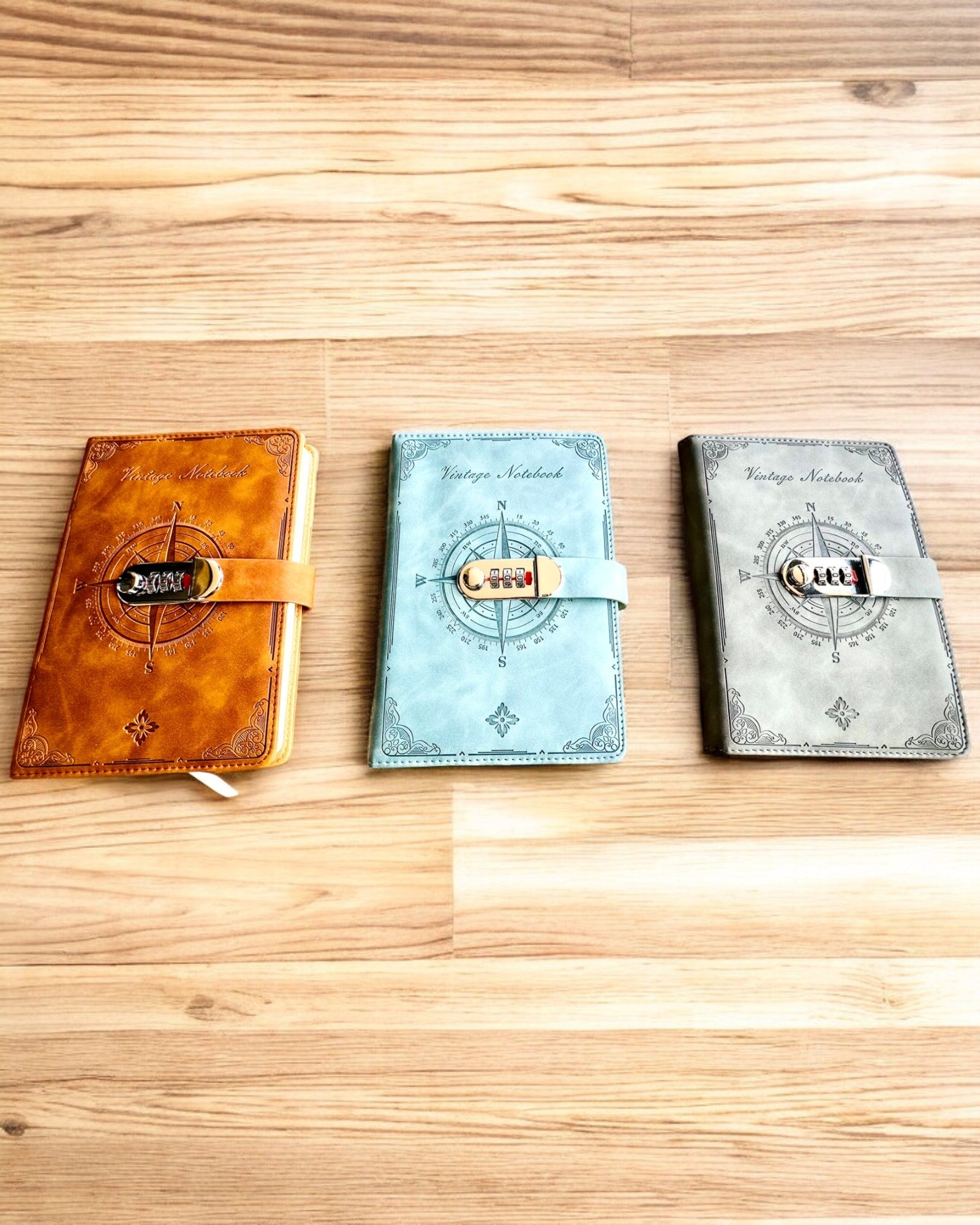 Secret Notitieboek A5 Vintage met codeslot - Kies Jouw Stijl, personalisatie met gravure als cadeau