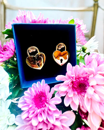 Liefdes Mini Hangsloten Hart DeLuxe, Set van 2 hangsloten met sleutels, 6 varianten om uit te kiezen, mogelijkheid tot personalisatie met gravure als cadeau