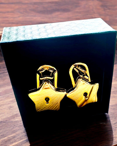 2 Stervormige mini-sloten met Gravure – Beveilig Je Dromen, gepersonaliseerd als cadeau, 2 kleuropties om uit te kiezen