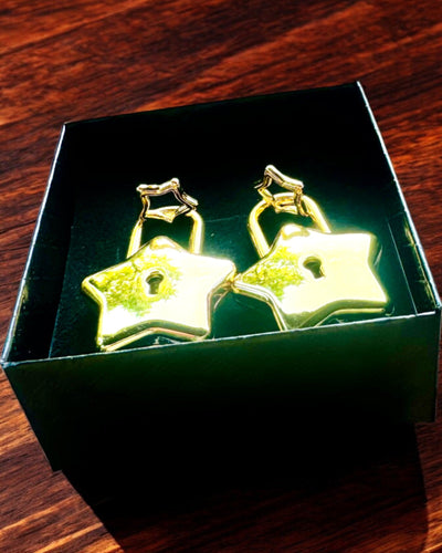 2 Stervormige mini-sloten met Gravure – Beveilig Je Dromen, gepersonaliseerd als cadeau, 2 kleuropties om uit te kiezen