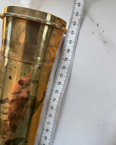 Koninklijke Verrekijker "Voyager 1818" – Exclusief, Messing, 83 cm, handgemaakt, etui van Echt Leer – Collectors Editie, personalisatie met gravure als cadeau