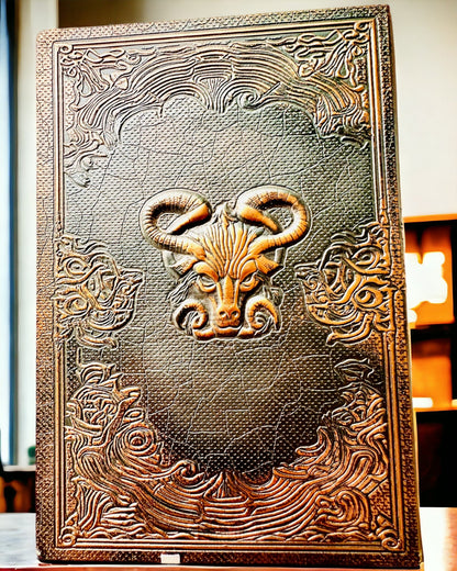 Magiczny Notes, notitieboek "Boski Byk" - Elegante en Unieke Papeterie, personalisatie met gravure